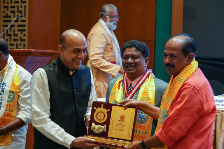 Dr. Jojo V Joseph from Kerala awarded by Minister GR Anil for his efforts in fighting Cancer during the Pink Month