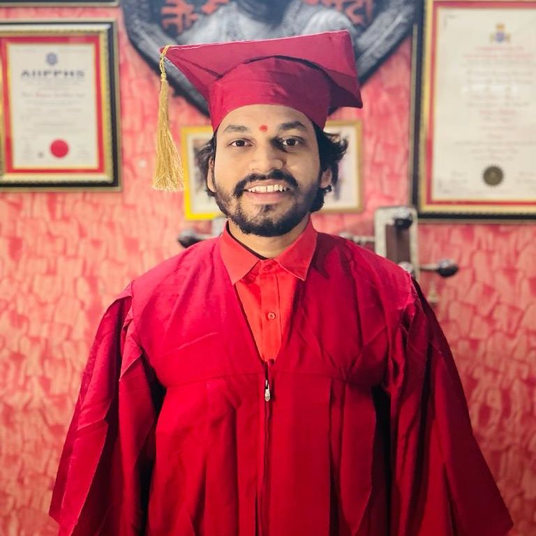 The Wisdom University’s 6th Virtual Convocation awarded Dr. Pratik a Doctor of Divinity degree